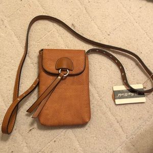 Brown cross body purse